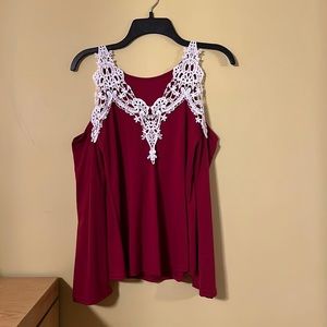 Gorgeous Holiday Blouse. Excellent condition cold shoulder and bell sleeves.